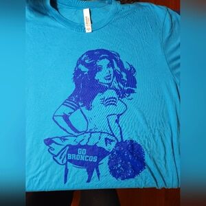 size XL'GO BRONCOS!' NwOT on Canvas Bella Blue T Shirt 👕